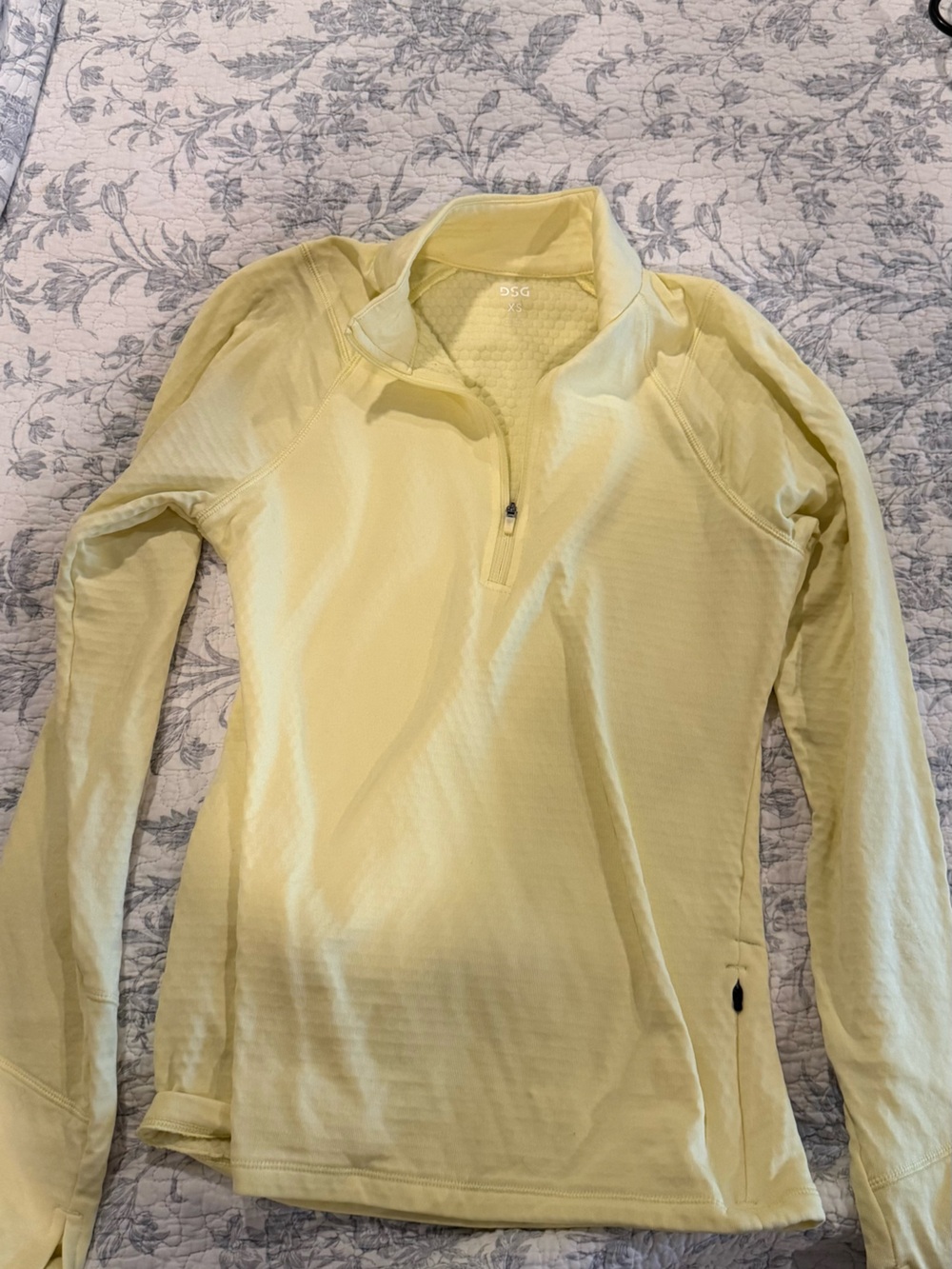 DSG Light Yellow Quarter-Zip Pullover Sweater